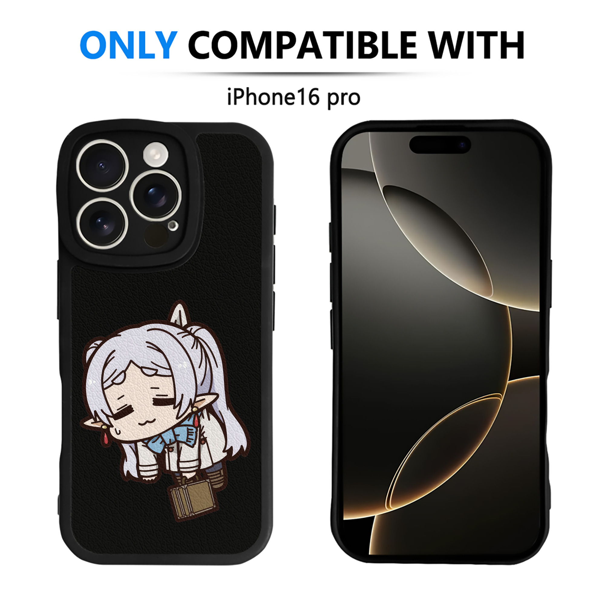 （画像用） 葬送のフリーレン Frieren 【iPhone 16シリーズ対応】シリコンスマホケース（レザー調） 材質：シリコン